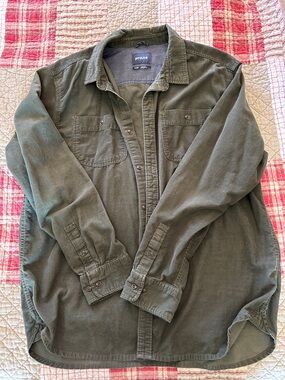 Prana Men's Olive Green Lightweight Shirt Jacket